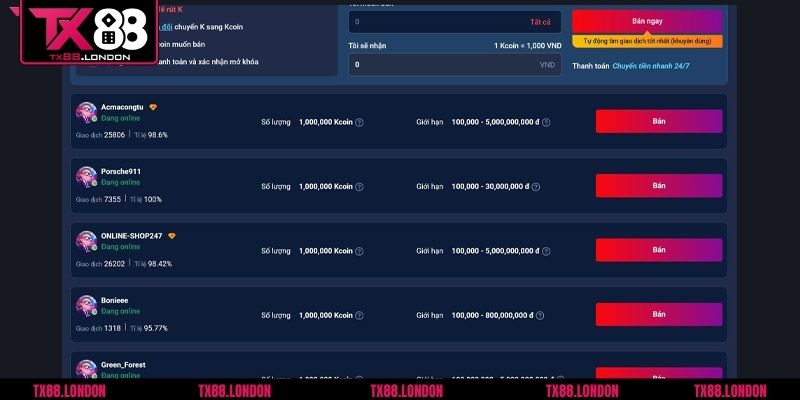 Hướng dẫn rút tiền TX88 nhanh chóng với 2 phương thức tiện lợi
